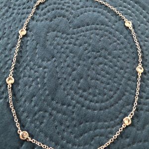 Cookie Lee silver necklace with 7 stones